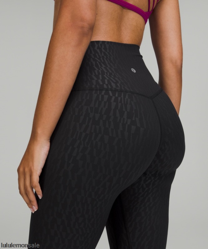 Lululemon Damen DELULU031 | Lululemon Deutschland Segment Emboss Black Align High-rise Hose 28